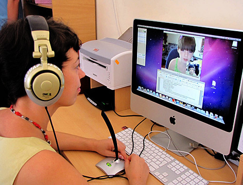 Lesson at the Centre of Remote Learning for Children-Invalids.
Rostov-on-Don, September 30, 2010. Photo by the "Caucasian Knot" Lesson at the Centre of Remote Learning for Children-Invalids.
Rostov-on-Don, September 30, 2010. Photo by the "Caucasian Knot"