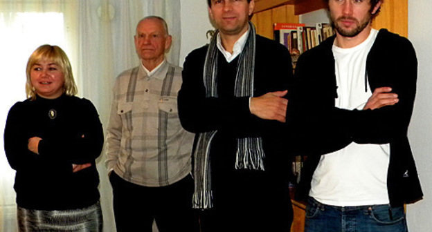Human rights defenders in social village (SOS-village) in Vilnius. Left to right: Algirdas Endryukaitis, former MP of Lithuanian Seym, now teacher at the SOS-village; Audrius Natkevitsius and human rights defender Mantas Kvedaravichus. November 6, 2010. Photo by the "Caucasian Knot" Human rights defenders in social village (SOS-village) in Vilnius. Left to right: Algirdas Endryukaitis, former MP of Lithuanian Seym, now teacher at the SOS-village; Audrius Natkevitsius and human rights defender Mantas Kvedaravichus. November 6, 2010. Photo by the "Caucasian Knot"