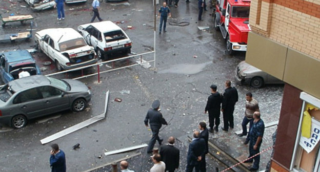 Consequences of the terror act near the Central Marketplace of Vladikavkaz, North Ossetia, September 9, 2010. Photo by http://skfonews.ru, author Felix Kireev Consequences of the terror act near the Central Marketplace of Vladikavkaz, North Ossetia, September 9, 2010. Photo by http://skfonews.ru, author Felix Kireev