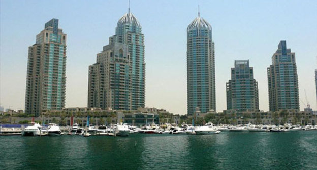 The Dubai Marina, a residential district, is the world's second largest man-made marina. Photo by http://en.wikipedia.org The Dubai Marina, a residential district, is the world's second largest man-made marina. Photo by http://en.wikipedia.org