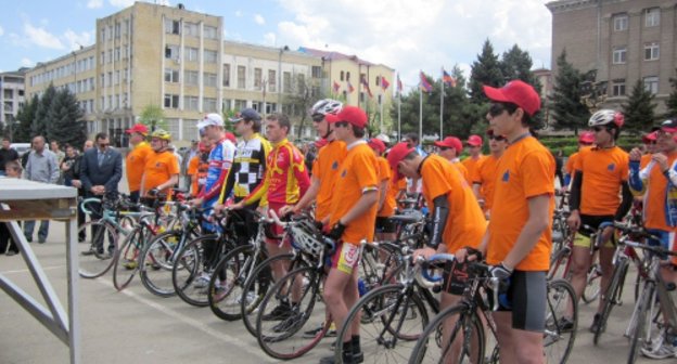 Nagorno-Karabakh. Participants of International Cyclists' Races that started on May 6, 2011, in Stepanakert. Photo by the "Caucasian Knot" Nagorno-Karabakh. Participants of International Cyclists' Races that started on May 6, 2011, in Stepanakert. Photo by the "Caucasian Knot"