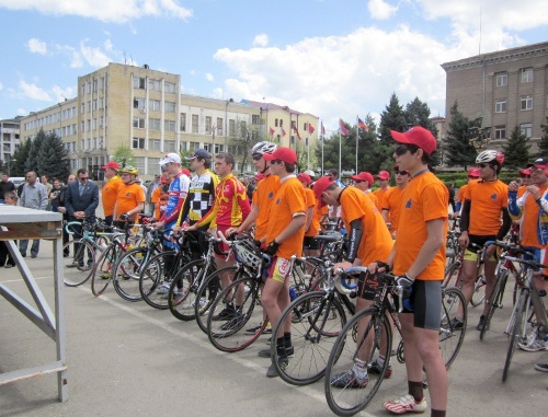 Nagorno-Karabakh. Participants of International Cyclists' Races that started on May 6, 2011, in Stepanakert. Photo by the "Caucasian Knot" Nagorno-Karabakh. Participants of International Cyclists' Races that started on May 6, 2011, in Stepanakert. Photo by the "Caucasian Knot"