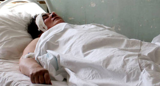 Fatuse Bzhikshieva in the ward of the Republic's Hospital of Sukhumi, Abkhazia, September 21, 2011. Photo by the "Caucasian Knot" Fatuse Bzhikshieva in the ward of the Republic's Hospital of Sukhumi, Abkhazia, September 21, 2011. Photo by the "Caucasian Knot"