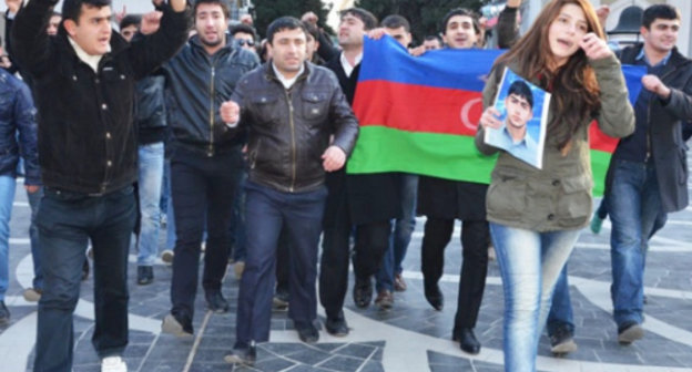 Azerbaijan, Baku, December 3, 2011; youth protest action against non-combat losses in the army. Courtesy of www.irfs.az Azerbaijan, Baku, December 3, 2011; youth protest action against non-combat losses in the army. Courtesy of www.irfs.az