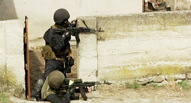 Law enforcers' special operation in the village of Khasanya, Kabardino-Balkaria; Nalchik, April 2012. Courtesy of the http://www.nak.fsb.ru/ Law enforcers' special operation in the village of Khasanya, Kabardino-Balkaria; Nalchik, April 2012. Courtesy of the http://www.nak.fsb.ru/