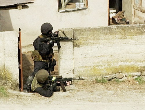 Law enforcers' special operation in the village of Khasanya, Kabardino-Balkaria; Nalchik, April 2012. Courtesy of the http://www.nak.fsb.ru/ Law enforcers' special operation in the village of Khasanya, Kabardino-Balkaria; Nalchik, April 2012. Courtesy of the http://www.nak.fsb.ru/