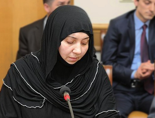 Saiganat Isaeva at the sitting of the commission for militants' adaptation, Dagestan, Makhachkala, April 19, 2012. Photo by press service of the President of the Republic of Dagestan Saiganat Isaeva at the sitting of the commission for militants' adaptation, Dagestan, Makhachkala, April 19, 2012. Photo by press service of the President of the Republic of Dagestan