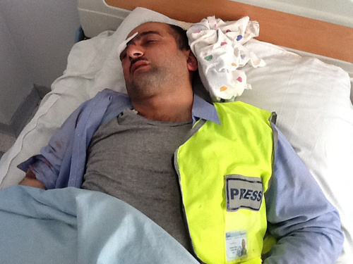Idrak Abbasov in a hospital ward, Azerbaijan, Baku, April 19, 2012. Courtesy of the "Turan" News Agency Idrak Abbasov in a hospital ward, Azerbaijan, Baku, April 19, 2012. Courtesy of the "Turan" News Agency