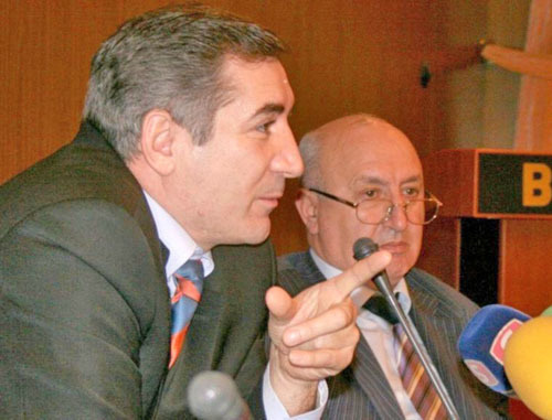 On the left – Nushiravan Magerramli, Chairman of the National Television and Radio Board of Azerbaijan. Courtesy of the IA "Turan" On the left – Nushiravan Magerramli, Chairman of the National Television and Radio Board of Azerbaijan. Courtesy of the IA "Turan"