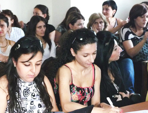 Debates on women's participation in May 6 parliamentary elections held in Yerevan, Armenia, on June 19, 2012. Photo by Armine Martirosyan for the "Caucasian Knot" Debates on women's participation in May 6 parliamentary elections held in Yerevan, Armenia, on June 19, 2012. Photo by Armine Martirosyan for the "Caucasian Knot"