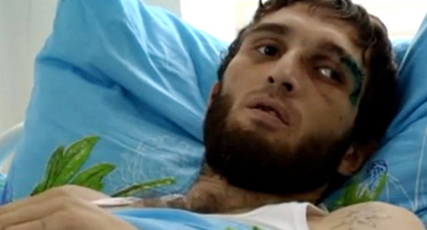 Mukhamed Khabilov in the Republic's Clinical Hospital in Nalchik: a still from the video clip of the Kabardino-Balkarian Republic's Human Rights Centre: http://zapravakbr.ru
Mukhamed Khabilov in the Republic's Clinical Hospital in Nalchik: a still from the video clip of the Kabardino-Balkarian Republic's Human Rights Centre: http://zapravakbr.ru