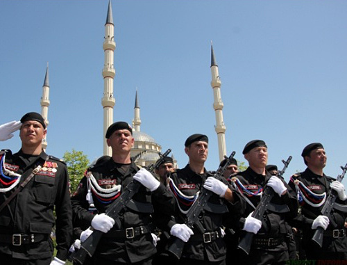Victory Day parade in Grozny on May 9, 2013. Photo by Murad Nukhaev, http://www.grozny-inform.ru Victory Day parade in Grozny on May 9, 2013. Photo by Murad Nukhaev, http://www.grozny-inform.ru