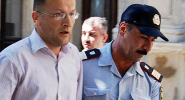 Mustafa Gadjibeili (left). Photo from www.irfs.az Mustafa Gadjibeili (left). Photo from www.irfs.az
