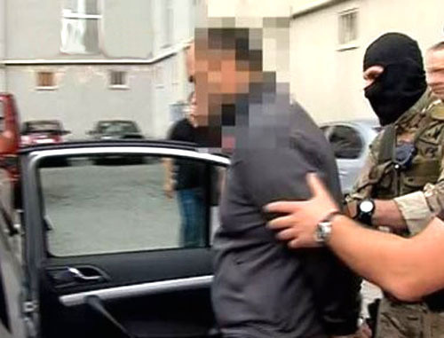 Detention of the accused of illegal acquisition and storage of weapons. Tbilisi, June 13, 2013. Shot from operational footage by Georgia's MIA Detention of the accused of illegal acquisition and storage of weapons. Tbilisi, June 13, 2013. Shot from operational footage by Georgia's MIA