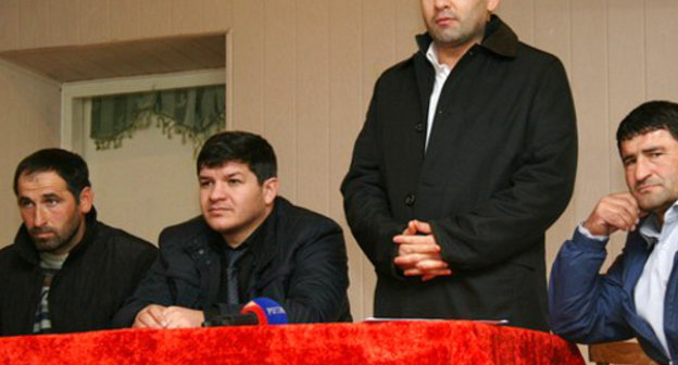 Magomed Magomedov (second from right) receiving citizens of Kharakhin district, Dagestan, Khunzakh region, November 2012. Photo: riadagestan.ru Magomed Magomedov (second from right) receiving citizens of Kharakhin district, Dagestan, Khunzakh region, November 2012. Photo: riadagestan.ru