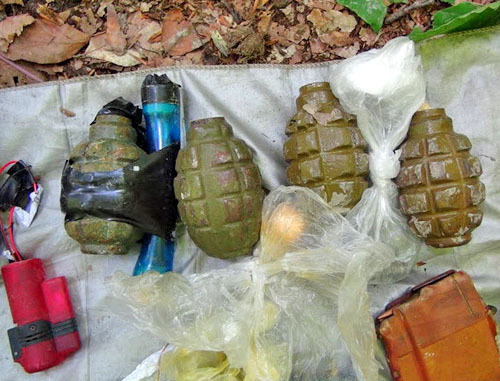 Amunition found during investigative operations in Urvansky region of Kabardino-Balkaria, June 2013. Photo: http://nac.gov.ru/ Amunition found during investigative operations in Urvansky region of Kabardino-Balkaria, June 2013. Photo: http://nac.gov.ru/