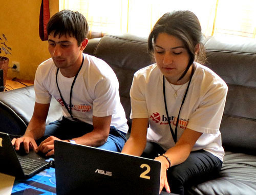 Participants of "Barcamp Artsakh 2013" forum, Nagorno-Karabakh, town of Shushi, July 25, 2013. Photo by Alvard Grigoryan for the “Caucasian Knot”. Participants of "Barcamp Artsakh 2013" forum, Nagorno-Karabakh, town of Shushi, July 25, 2013. Photo by Alvard Grigoryan for the “Caucasian Knot”.