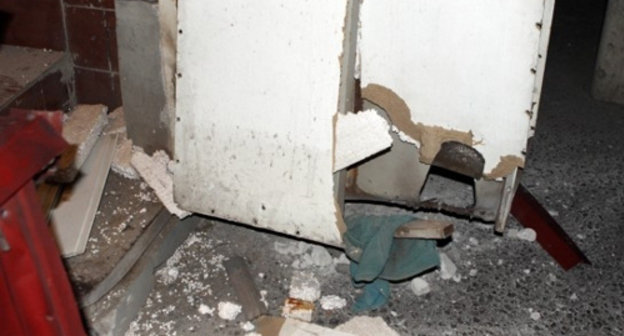 After explosion committed at the building of the patrol service of road police in the Kirov District of Volgograd. August 7, 2013. Photo by press service of MIA in Volgograd, 34.mvd.ru. After explosion committed at the building of the patrol service of road police in the Kirov District of Volgograd. August 7, 2013. Photo by press service of MIA in Volgograd, 34.mvd.ru.