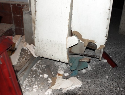 After explosion committed at the building of the patrol service of road police in the Kirov District of Volgograd. August 7, 2013. Photo by press service of MIA in Volgograd, 34.mvd.ru. After explosion committed at the building of the patrol service of road police in the Kirov District of Volgograd. August 7, 2013. Photo by press service of MIA in Volgograd, 34.mvd.ru.