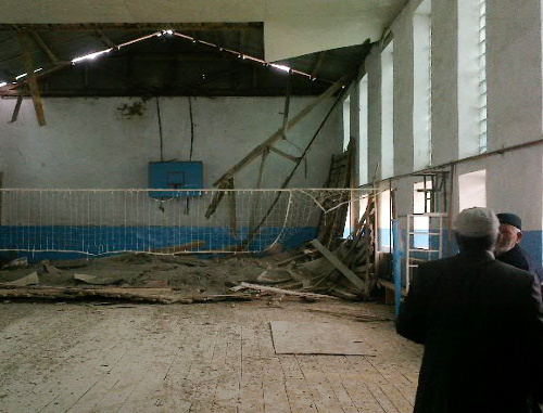 Gym of Akhalchi village school. Dagestan, the Khunzakh District, July 2013. Photo is provided by the school administration. Gym of Akhalchi village school. Dagestan, the Khunzakh District, July 2013. Photo is provided by the school administration.