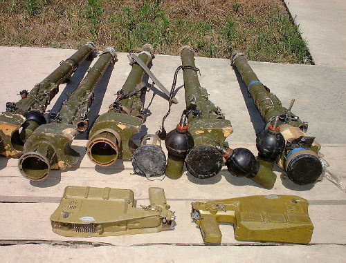 A man-portable surface-to-air missile system found in a hiding place in Dagestan. Photo: http://nac.gov.ru/ A man-portable surface-to-air missile system found in a hiding place in Dagestan. Photo: http://nac.gov.ru/