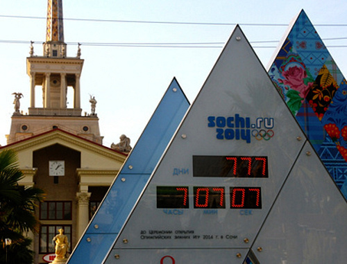 Olympic Clocks in Sochi. Photo: the Sochi 2014 organizing committee Olympic Clocks in Sochi. Photo: the Sochi 2014 organizing committee