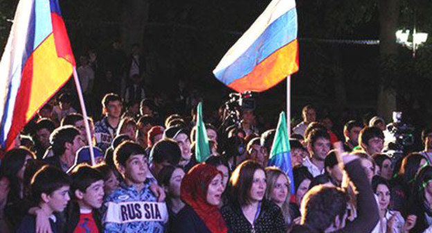 Opening of youth educational forum "Caspian Sea-2013". Dagestan, September 25, 2013. Photo: Committee on Youth Affairs of Dagestan Opening of youth educational forum "Caspian Sea-2013". Dagestan, September 25, 2013. Photo: Committee on Youth Affairs of Dagestan
