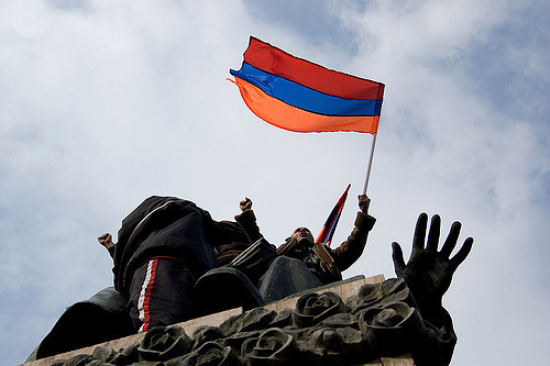 Armenia, Yerevan. Opposition Rally, Feb 16, 2008. Photo by www.flickr.com/photos/totemik, Tatevik Hovhannisyan Armenia, Yerevan. Opposition Rally, Feb 16, 2008. Photo by www.flickr.com/photos/totemik, Tatevik Hovhannisyan