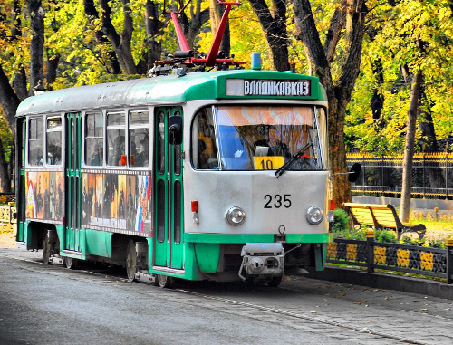 A tram in Vladikavkaz. Photo by Timur Agirov, http://timag82.livejournal.com A tram in Vladikavkaz. Photo by Timur Agirov, http://timag82.livejournal.com