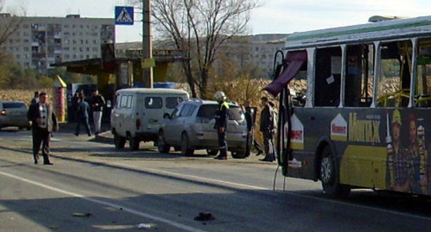 Exploded bus in the Krasnoarmeisky District of Volgograd. October 21, 2013. Photo by EMERCOM of Russia in Volgograd region, http://www.34.mchs.gov.ru/ Exploded bus in the Krasnoarmeisky District of Volgograd. October 21, 2013. Photo by EMERCOM of Russia in Volgograd region, http://www.34.mchs.gov.ru/
