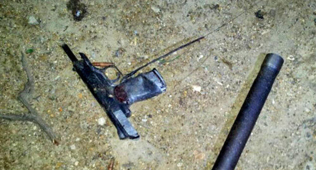 Stechkin pistol found at the place where IED exploded, Makhachkala, November 23, 2013. Photo: http://nac.gov.ru/ Stechkin pistol found at the place where IED exploded, Makhachkala, November 23, 2013. Photo: http://nac.gov.ru/