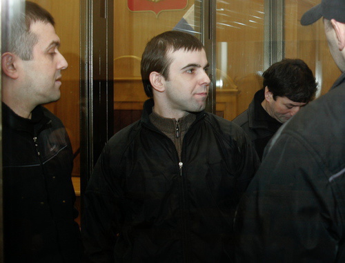 Defendants in case of undermining "Neva-Express" train in the court room, January 27, 2012. Photo by Tatiana Gantimurova for the ‘Caucasian Knot’. Defendants in case of undermining "Neva-Express" train in the court room, January 27, 2012. Photo by Tatiana Gantimurova for the ‘Caucasian Knot’.