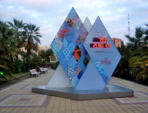 Sochi Winter Olympics countdown clock. Photo: Alexander V.Solomin, http://commons.wikimedia.org/ Sochi Winter Olympics countdown clock. Photo: Alexander V.Solomin, http://commons.wikimedia.org/