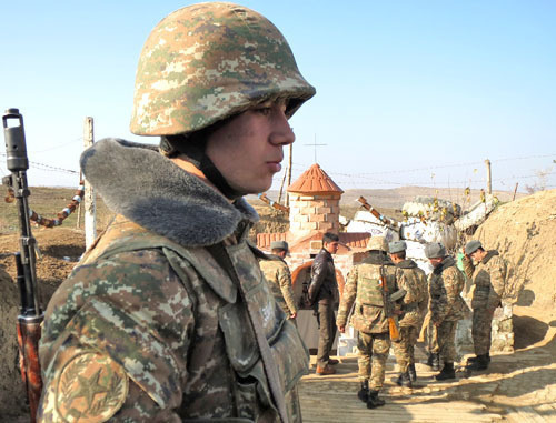 Senior sergeant Saak Melkonyan at the front line. Martuninsky District of Nagorno-Karabakh, December 30, 2013. Photo by Alvard Grigoryan for the "Caucasian Knot" Senior sergeant Saak Melkonyan at the front line. Martuninsky District of Nagorno-Karabakh, December 30, 2013. Photo by Alvard Grigoryan for the "Caucasian Knot"