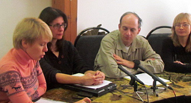 Press conference "Ecological situation in Sochi: consequences of Olympic construction and harassment of activists", Moscow, January 22, 2014. Photo by Semen Cha. Press conference "Ecological situation in Sochi: consequences of Olympic construction and harassment of activists", Moscow, January 22, 2014. Photo by Semen Cha.
