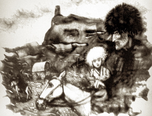 Sheomir Guchepshoko’s sand painting at the exhibition, dedicated to the 150th anniversary of the end of the Russian-Caucasian War. Cherkessk, January 21, 2014. Photo by Asya Kapaeva for the ‘Caucasian Knot’. Sheomir Guchepshoko’s sand painting at the exhibition, dedicated to the 150th anniversary of the end of the Russian-Caucasian War. Cherkessk, January 21, 2014. Photo by Asya Kapaeva for the ‘Caucasian Knot’.