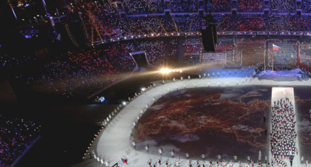 Parade of the athletes during the opening ceremony of the XXII Winter Olympic Games. Sochi, February 7, 2014. Photo by Maxim Bogodvid, © RIA Novosti Parade of the athletes during the opening ceremony of the XXII Winter Olympic Games. Sochi, February 7, 2014. Photo by Maxim Bogodvid, © RIA Novosti
