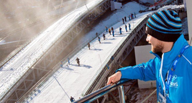 Ski jumping competition at the Olympic Games in Sochi. February 9, 2014. Photo: Atos International, http://www.flickr.com/photos/tags/atosorigin Ski jumping competition at the Olympic Games in Sochi. February 9, 2014. Photo: Atos International, http://www.flickr.com/photos/tags/atosorigin