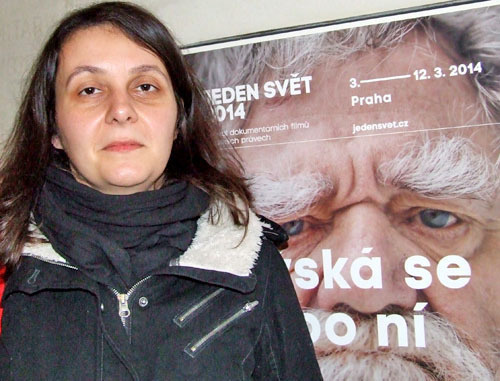 Director of "One World" festival Khana Kulkhankova, Prague, March 12, 2014. Photo by Edita Badasyan for the ‘Caucasian Knot’. Director of "One World" festival Khana Kulkhankova, Prague, March 12, 2014. Photo by Edita Badasyan for the ‘Caucasian Knot’.