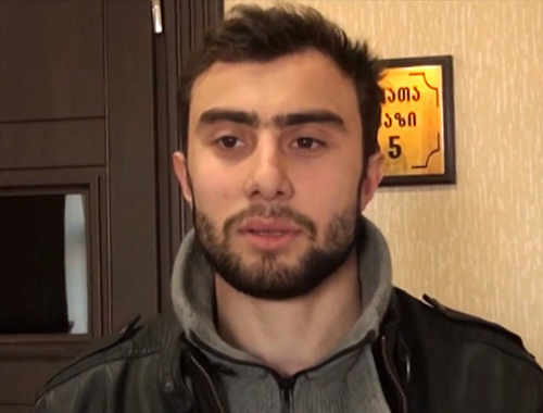 Activist of the NGO "Free Zone" David Gogokhiya. Screenshot from the video by NGO ‘Free Zone’, http://www.tzona.org/davit-gogoxia-dzirs-kolabiracionizms Activist of the NGO "Free Zone" David Gogokhiya. Screenshot from the video by NGO ‘Free Zone’, http://www.tzona.org/davit-gogoxia-dzirs-kolabiracionizms