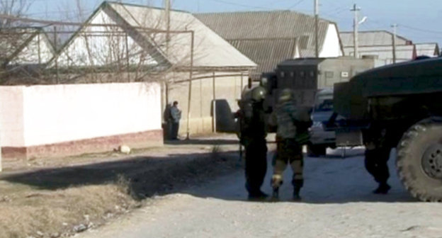 Special operation in the village of Karlanyurt, January 15, 2014. Photo by the press service of the Dagestan Republic's Ministry of Internal Affairs (MIA), http://05.mvd.ru/news/item/1804356 Special operation in the village of Karlanyurt, January 15, 2014. Photo by the press service of the Dagestan Republic's Ministry of Internal Affairs (MIA), http://05.mvd.ru/news/item/1804356