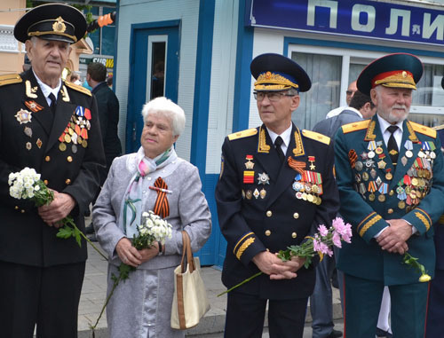 Veterans attending Victory Day festivities. Sochi, May 9, 2014. Photo by Svetlana Kravchenko for the ‘Caucasian Knot’. Veterans attending Victory Day festivities. Sochi, May 9, 2014. Photo by Svetlana Kravchenko for the ‘Caucasian Knot’.
