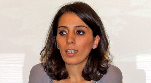 Tamta Mikeladze at the presentation of the results of studies of homeless people's life. Tbilisi, August 14, 2014. Photo by Edita Badasuan for the "Caucasian Knot"