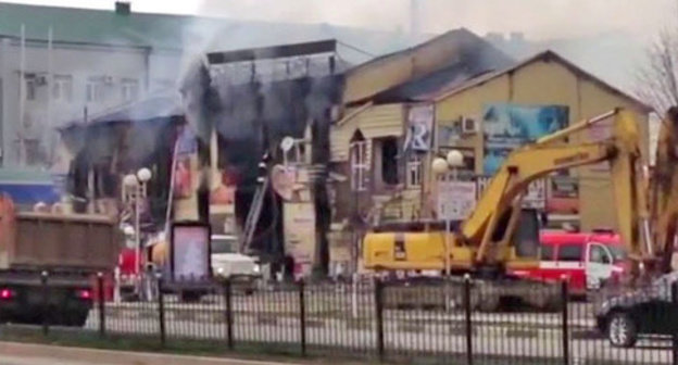 At the place of CTO in Grozny. December 4, 2014. Screenshot of a video by the "Caucasian Knot" At the place of CTO in Grozny. December 4, 2014. Screenshot of a video by the "Caucasian Knot"