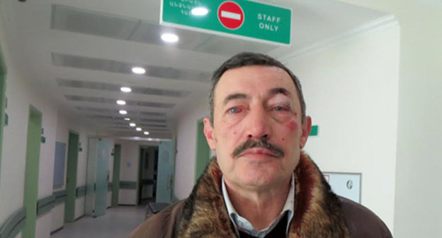 Kerob Kazaryan, supporter of the Armenian "Pre-Parliament", in the Republic's Hospital in Stepanakert. Nagorno-Karabakh. January 31, 2015. Photo by Alvard Grigoryan for the "Caucasian Knot" Kerob Kazaryan, supporter of the Armenian "Pre-Parliament", in the Republic's Hospital in Stepanakert. Nagorno-Karabakh. January 31, 2015. Photo by Alvard Grigoryan for the "Caucasian Knot"