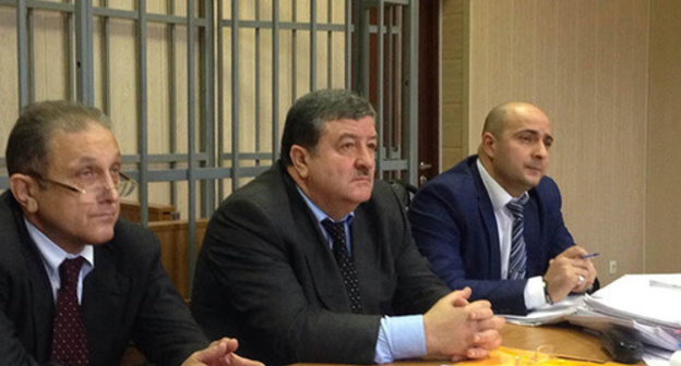 Baichorov's advocates: Alexander Fedulov, Alaudi Musaev and Adam Abubakarov. Photo by Akhmed Aldebirov for the "Caucasian Knot" Baichorov's advocates: Alexander Fedulov, Alaudi Musaev and Adam Abubakarov. Photo by Akhmed Aldebirov for the "Caucasian Knot"