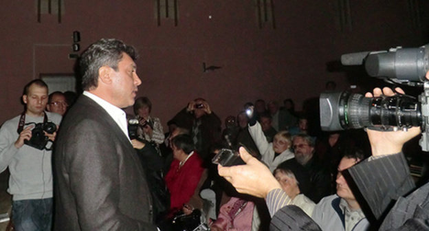 Boris Nemtsov at the "Conference of the civil activists" on October 16, 2011, Krasnodar. Photo by Natalya Dorokhina for the "Caucasian Knot"