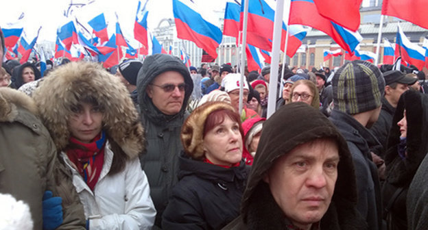 Participants of the Moscow rally in memory of Boris Nemtsov, March 1, 2015. Photo by Vyacheslav Feraposhkin for the ‘Caucasian Knot’. 