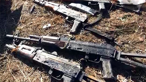 Weapons confiscated from militants during the special operation in Dagestan, February 2015. Photo: http://nac.gov.ru/nakmessage/2015/02/28/v-dagestane-neitralizovany-shestero-banditov-aktivnaya-faza-kto-prodolzhaetsya.html