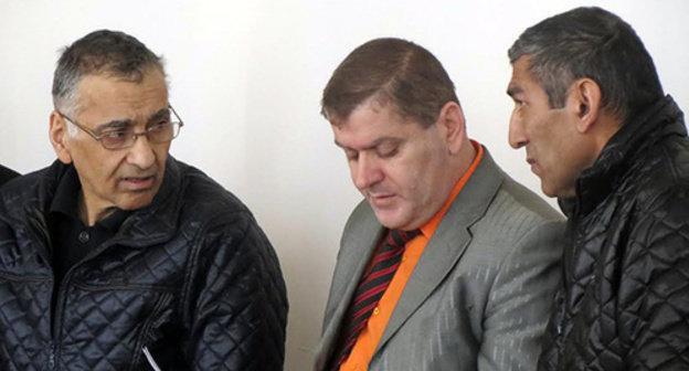 Simultaneous interpreter translates judgement for the defendants. Nagorno-Karabakh, Stepanakert, March 10, 2015. Photo by Alvard Grigoryan for the "Caucasian Knot" Simultaneous interpreter translates judgement for the defendants. Nagorno-Karabakh, Stepanakert, March 10, 2015. Photo by Alvard Grigoryan for the "Caucasian Knot"